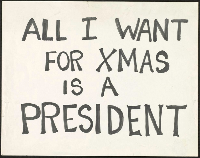 A poster in reference to the Florida recount from the presidential election in 2000.