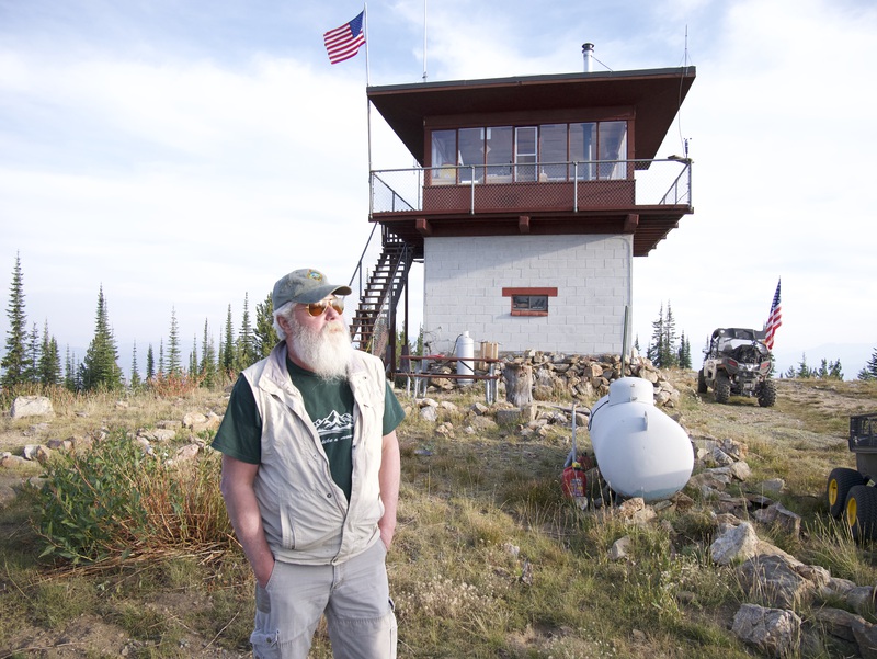 Mark Schreiter in front of War Eagle lookout