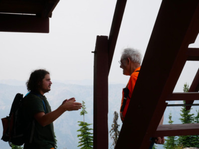 Michael Decker and Bill Moore on Diablo Peak<br>Photo by Chris Lamb