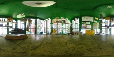 Interior 360 degree image of Ray Kresek's L-6 backyard tower