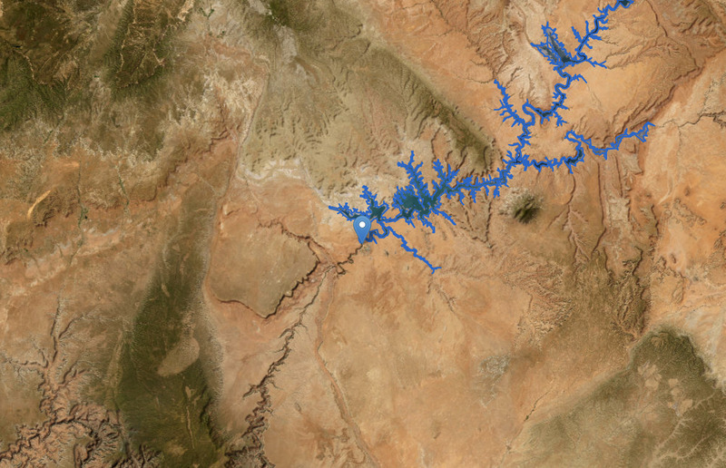 Map of Glen Canyon Dam area