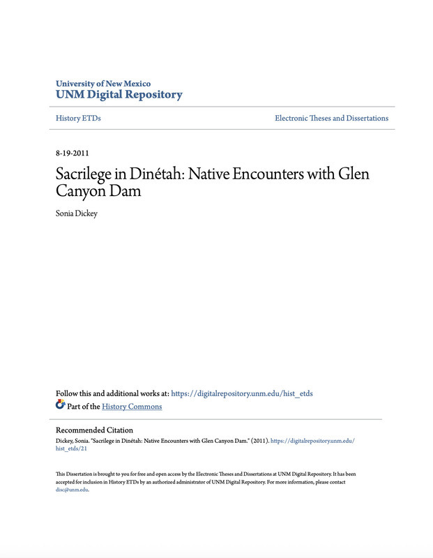 *Sacrilege in Dinétah: Native Encounters with Glen Canyon Dam*
