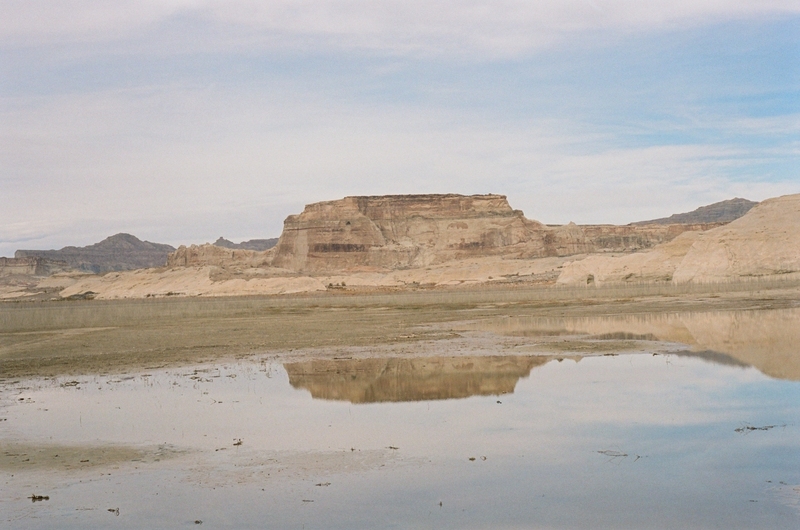 Mucky remains of Lake Powell at Lone Rock