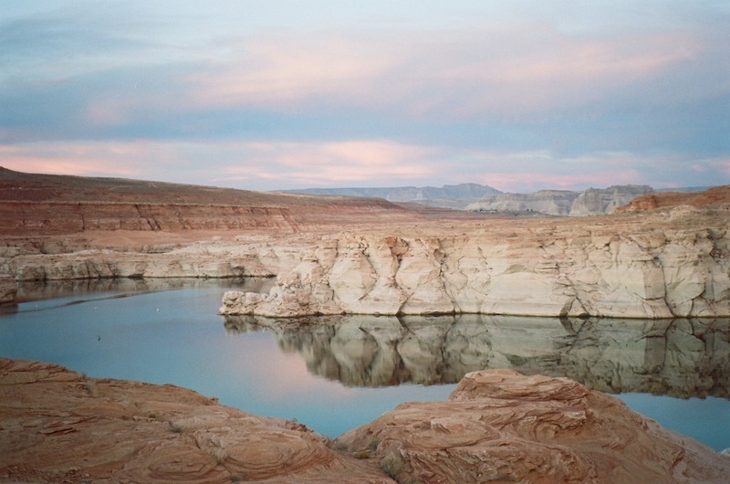 Bleached rock formations at Lake Powell