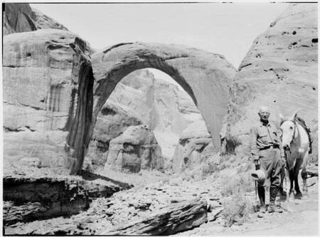 Byron Cummings at Rainbow Bridge on August 8th, 1935