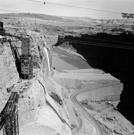 Glen Canyon Dam construction site