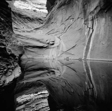 Looking down on a pool in Iceberg Canyon
