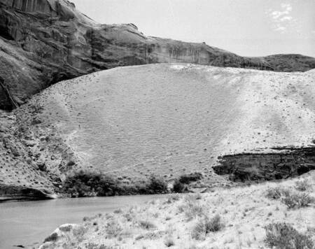 Eroding sand dune at Escalante River