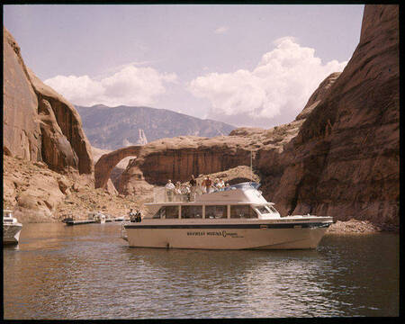 Sightseeing boat visiting Rainbow Bridge