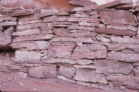 Cliff dwelling stone wall