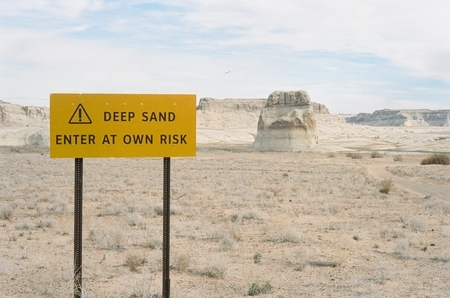 Deep sand at Lone Rock