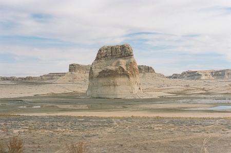 Remnants of Lake Powell at Lone Rock