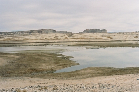 Lake Powell disappearing at Lone Rock Beach