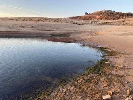 A shrinking cove below Lake Powell Resort