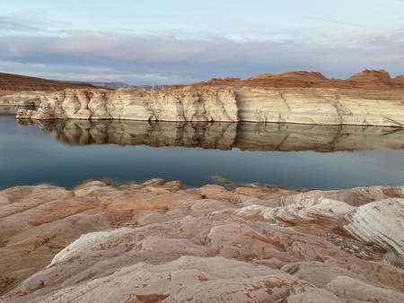 Bleached cliffs at the confluence of Antelope Creek and the Colorado River