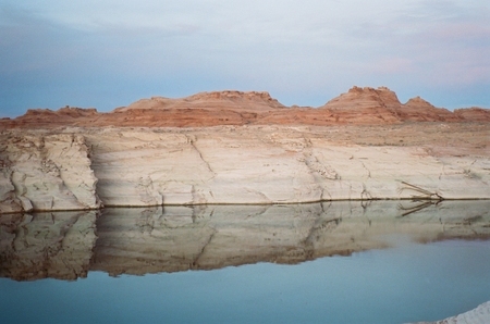 Bleached cliffs at the confluence of Antelope Creek and the Colorado River