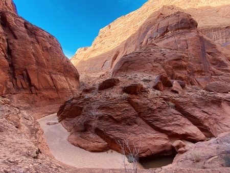 Waterhole Canyon, a tributary of Glen Canyon, below the Glen Canyon Dam