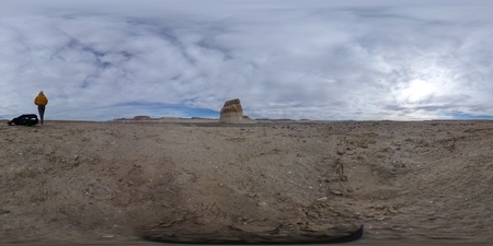 Lake Powell's dry sediment beds at Lone Rock