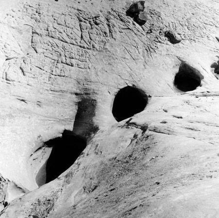 Potholes in sandstone, Glen Canyon