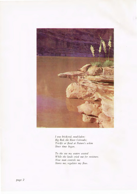 Poem about the muddy Colorado River, from a 1965  Bureau of Reclamation Brochure titled "Lake Powell, Jewel of the Colorado"