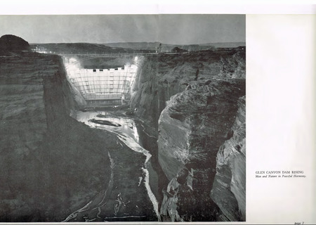 Picture and poem of Glen Canyon Dam, from a 1965  Bureau of Reclamation Brochure titled "Lake Powell, Jewel of the Colorado"