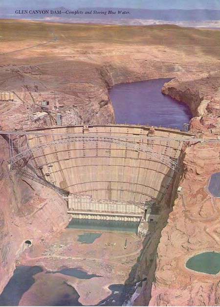 Picture and poem of Glen Canyon Dam, from a 1965  Bureau of Reclamation Brochure titled "Lake Powell, Jewel of the Colorado"