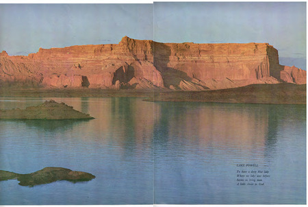 Picture and poem of Lake Powell, from a 1965  Bureau of Reclamation Brochure titled "Lake Powell, Jewel of the Colorado"