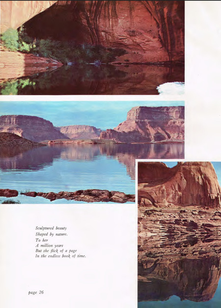 Pictures and poem of Lake Powell, from a 1965  Bureau of Reclamation Brochure titled "Lake Powell, Jewel of the Colorado"