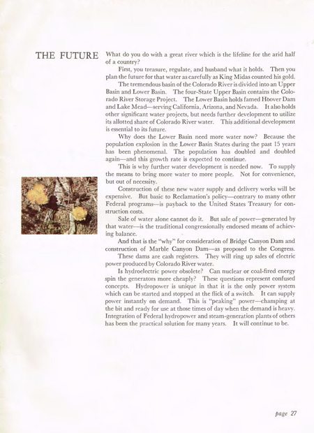 Description of the future of Lake Powell, from a 1965 Bureau of Reclamation Brochure titled "Lake Powell, Jewel of the Colorado"