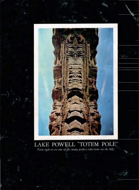Lake Powell "Totem Pole," from the back cover of a 1965 Bureau of Reclamation Brochure titled "Lake Powell, Jewel of the Colorado"