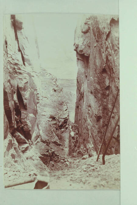 Hole-in-the-Rock blasted wider by Robert Brewster Stanton's gold mining enterprise