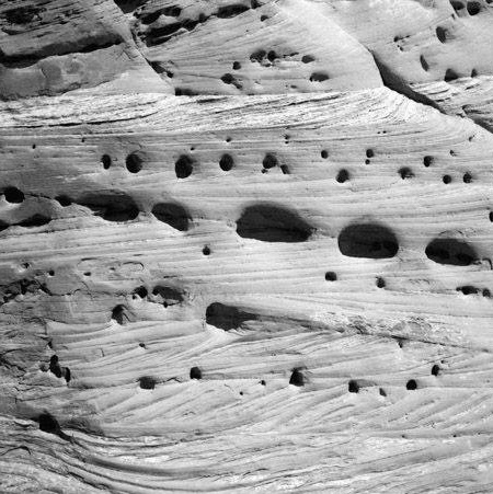 Crossbedding and tafoni in sandstone
