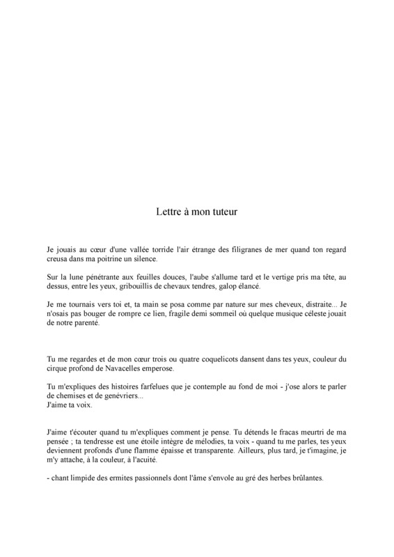 Poem written to Nell