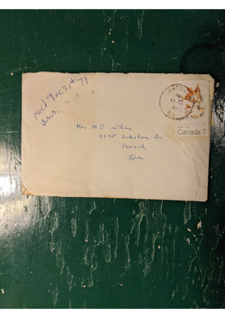 letter from Gaëtane to Dot, about feeling depressed, unloved, and misunderstood.