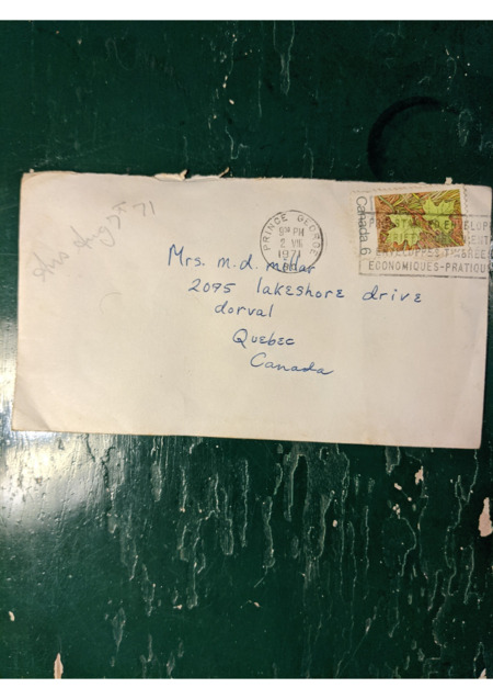 letter from Rosamunde to Dot, describing Peter and Gaëtane's marriage and their plans for the future to live on a farm.