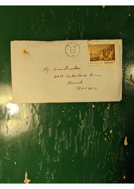 letter from Gaëtane to Gran, asking for help buying land, daydreaming about the possibilities of raising animals and plants and making art.  Request for money.