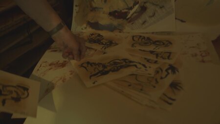 Horse paintings - 'gentle but violent'