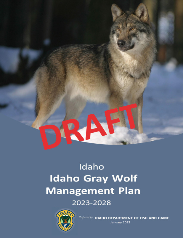 Draft Gray Wolf Management Plan 2023-2028: Idaho Fish and Game