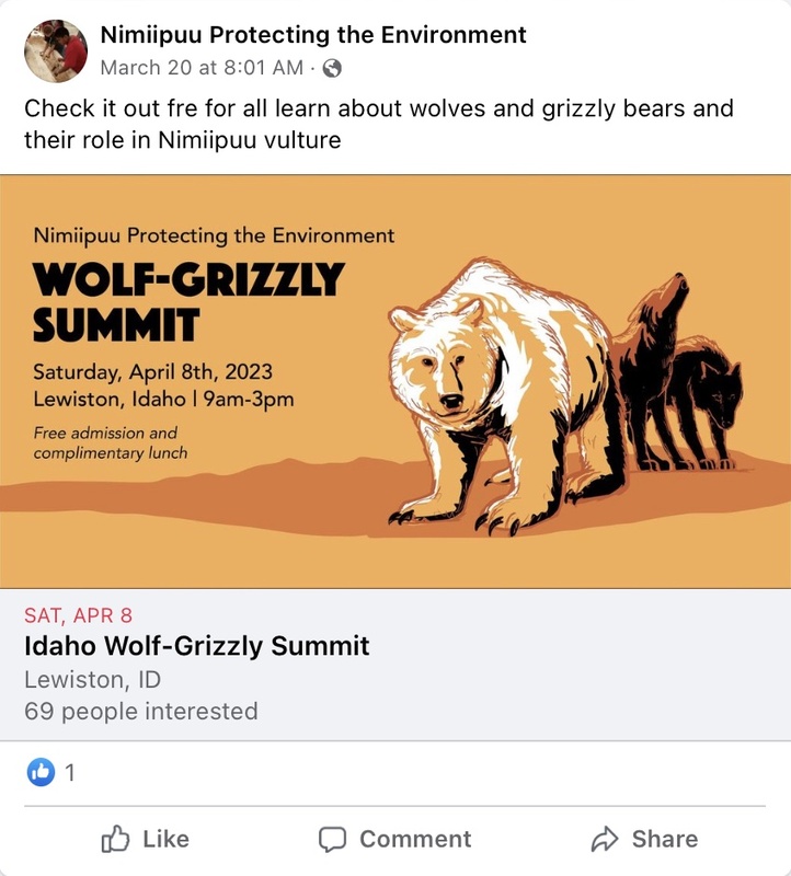 Nimiipuu Protecting the Environment: Wolf-Grizzly Summit