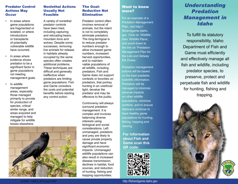 Understanding Predation Management in Idaho