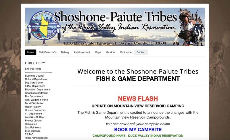 Welcome to the Shoshone-Paiute Tribes FISH & GAME DEPARTMENT