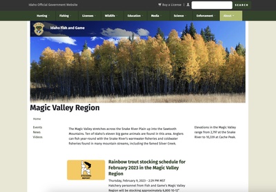 Magic Valley Region: Idaho Fish and Game