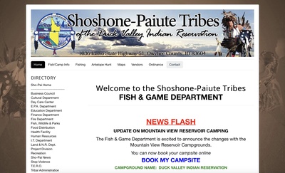 Welcome to the Shoshone-Paiute Tribes FISH & GAME DEPARTMENT